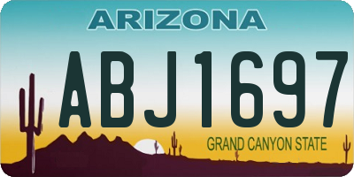 AZ license plate ABJ1697