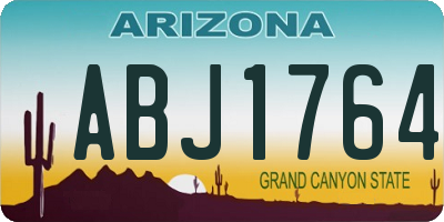 AZ license plate ABJ1764