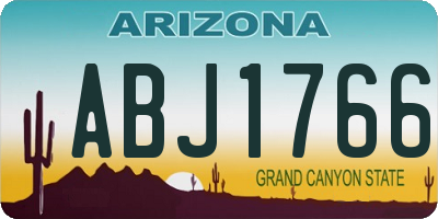 AZ license plate ABJ1766