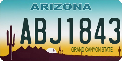 AZ license plate ABJ1843