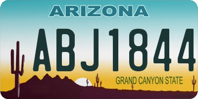 AZ license plate ABJ1844