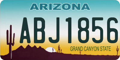 AZ license plate ABJ1856