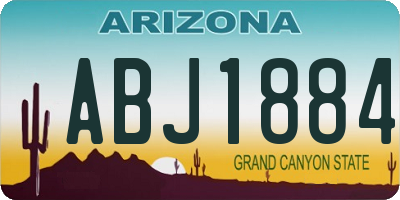 AZ license plate ABJ1884