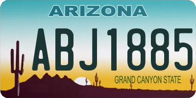 AZ license plate ABJ1885