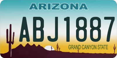 AZ license plate ABJ1887
