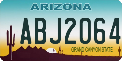 AZ license plate ABJ2064