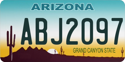 AZ license plate ABJ2097