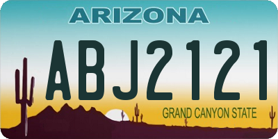 AZ license plate ABJ2121