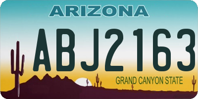 AZ license plate ABJ2163