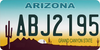 AZ license plate ABJ2195