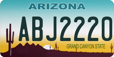 AZ license plate ABJ2220