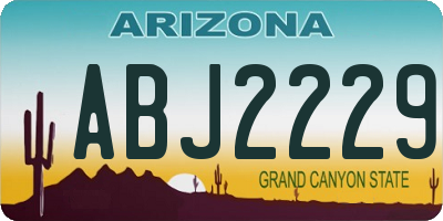 AZ license plate ABJ2229