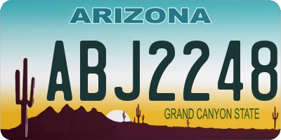 AZ license plate ABJ2248