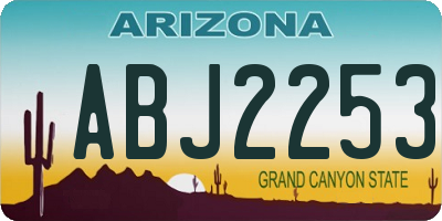 AZ license plate ABJ2253