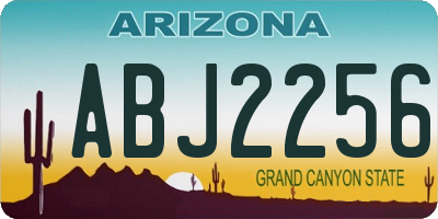 AZ license plate ABJ2256