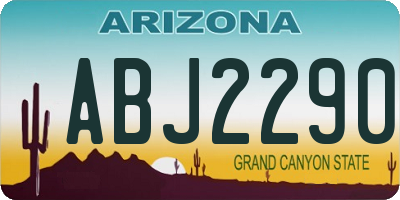 AZ license plate ABJ2290
