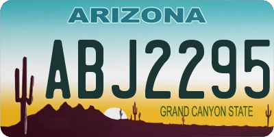 AZ license plate ABJ2295