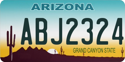 AZ license plate ABJ2324