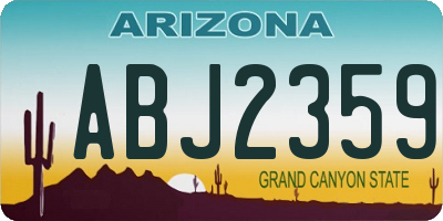 AZ license plate ABJ2359