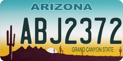 AZ license plate ABJ2372