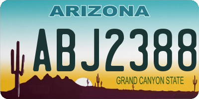 AZ license plate ABJ2388