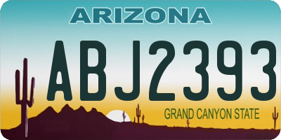 AZ license plate ABJ2393