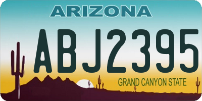 AZ license plate ABJ2395