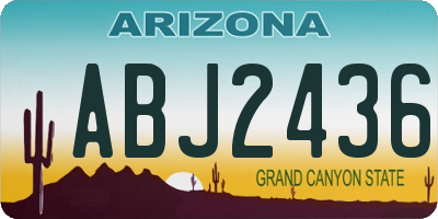 AZ license plate ABJ2436