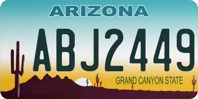AZ license plate ABJ2449