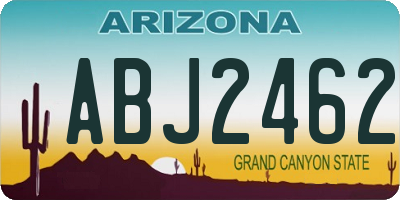 AZ license plate ABJ2462