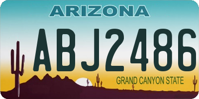 AZ license plate ABJ2486