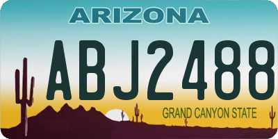 AZ license plate ABJ2488