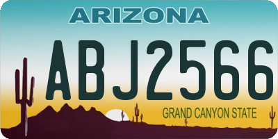 AZ license plate ABJ2566