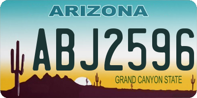 AZ license plate ABJ2596