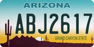 AZ license plate ABJ2617