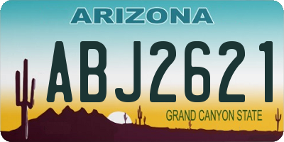 AZ license plate ABJ2621