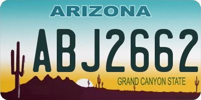 AZ license plate ABJ2662
