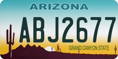 AZ license plate ABJ2677