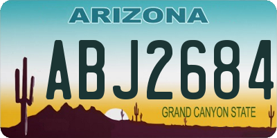AZ license plate ABJ2684