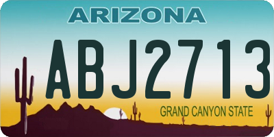 AZ license plate ABJ2713