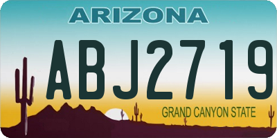 AZ license plate ABJ2719