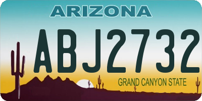 AZ license plate ABJ2732