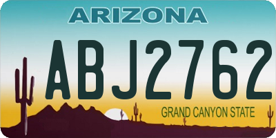 AZ license plate ABJ2762