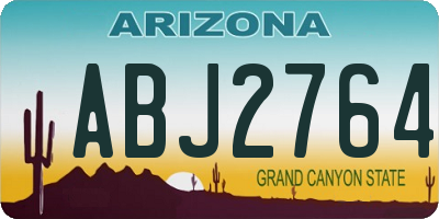 AZ license plate ABJ2764