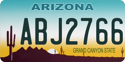 AZ license plate ABJ2766