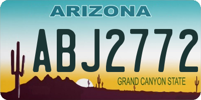 AZ license plate ABJ2772