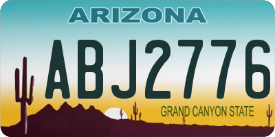AZ license plate ABJ2776
