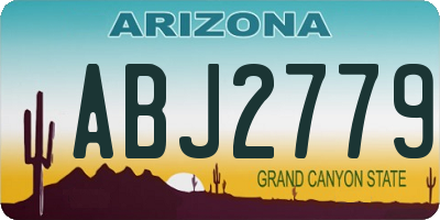 AZ license plate ABJ2779