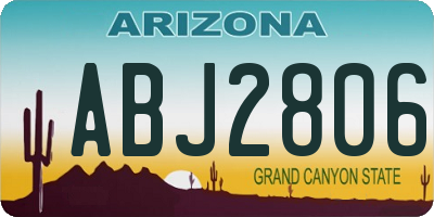 AZ license plate ABJ2806