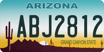 AZ license plate ABJ2812